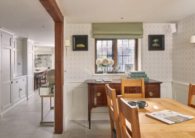 East Sussex country home professionally staged home by Beau Property Home Staging. Show home hallway and staged dining area