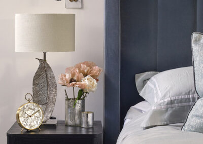 East Sussex country home professionally staged home by Beau Property Home Staging. Show home master bedroom staged using colour matched furniture