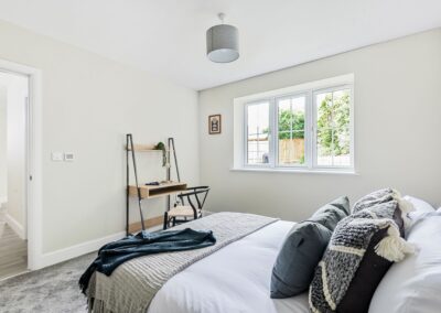 Professionally staged home by Beau Property Home Staging. Show home bedroom