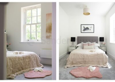 Professionally staged home by Beau Property Home Staging. Show home bedroom