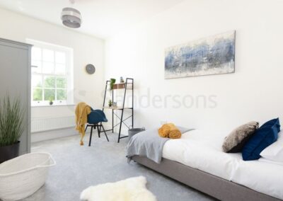 Professionally staged home by Beau Property Home Staging. Show home bedroom