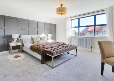 Professionally staged home by Beau Property Home Staging. Show home bedroom