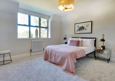 Professionally staged home by Beau Property Home Staging. Show home bedroom