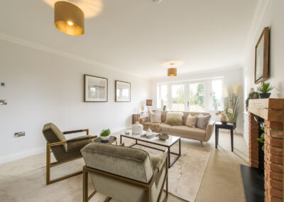 Professionally staged home by Beau Property Home Staging. Show home lounge area