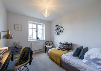 Professionally staged home by Beau Property Home Staging. Show home bedroom